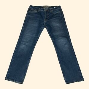 American Eagle Mens Original Straight Extreme Flex Jeans Dark Wash 31x30